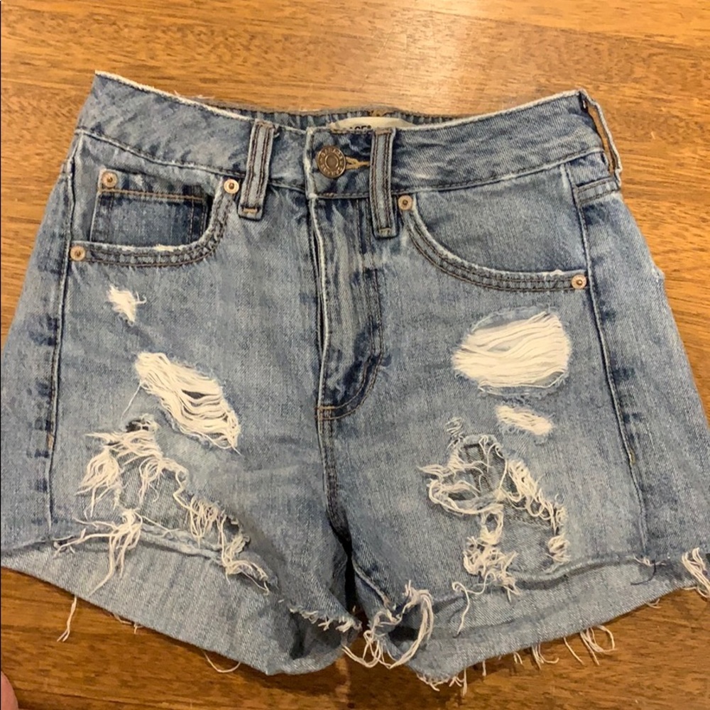 Garage Distressed Denim Shorts